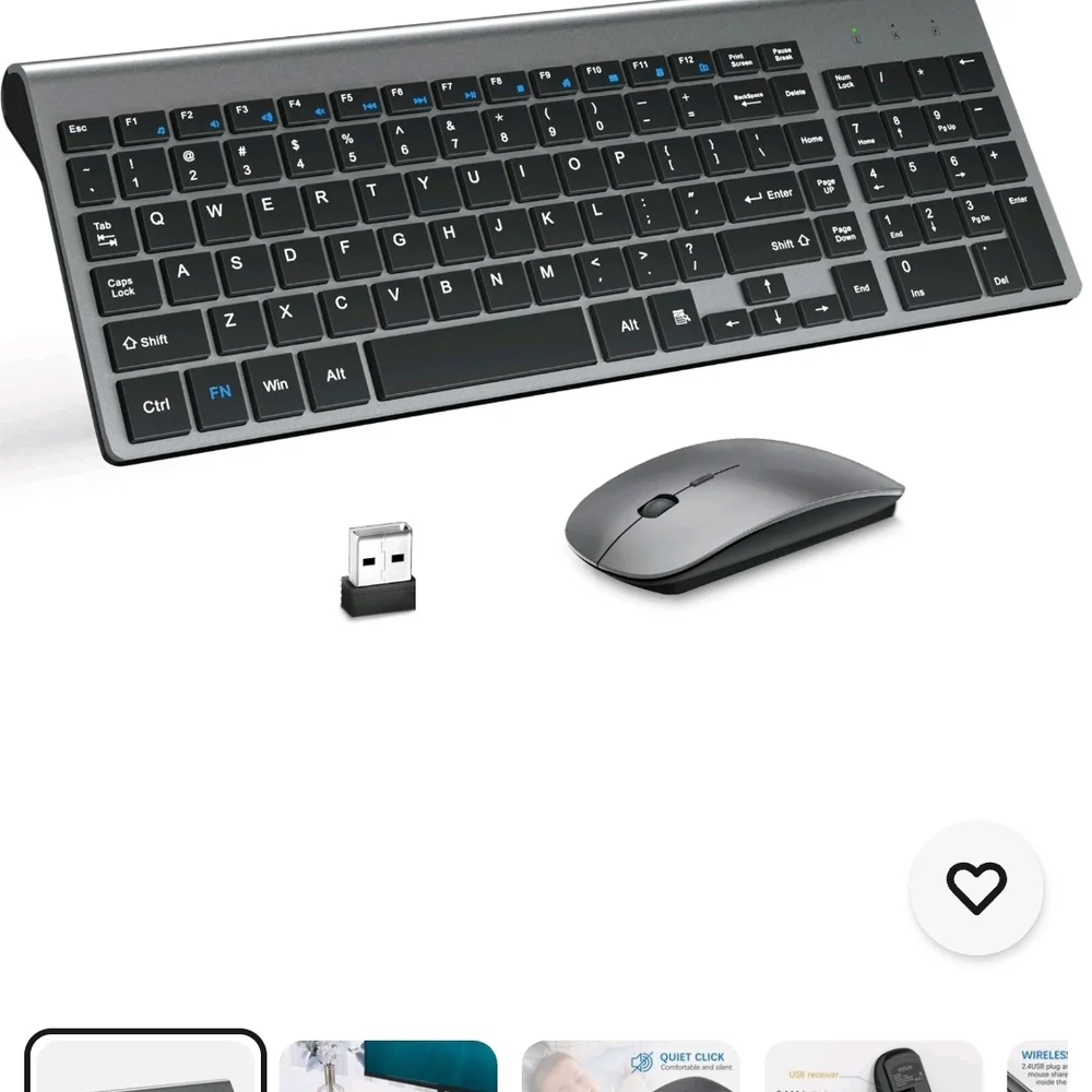 HP 230 Wireless Keyboard & Mouse Combo Black | 2.4GHz USB Receiver PC Laptop